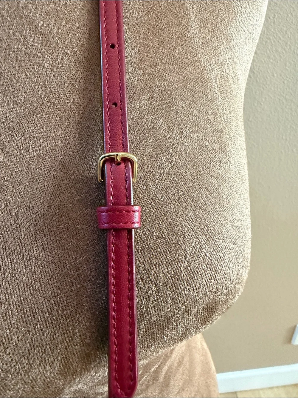 Bally Drice Burgundy Quilted Leather Crossbody with Signature Stripe